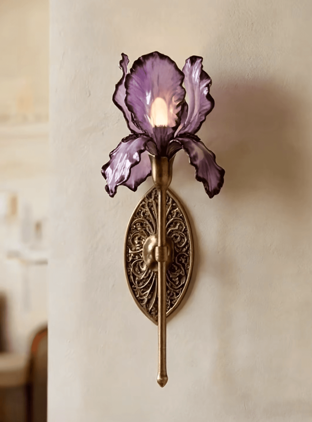 Violet floral lighting