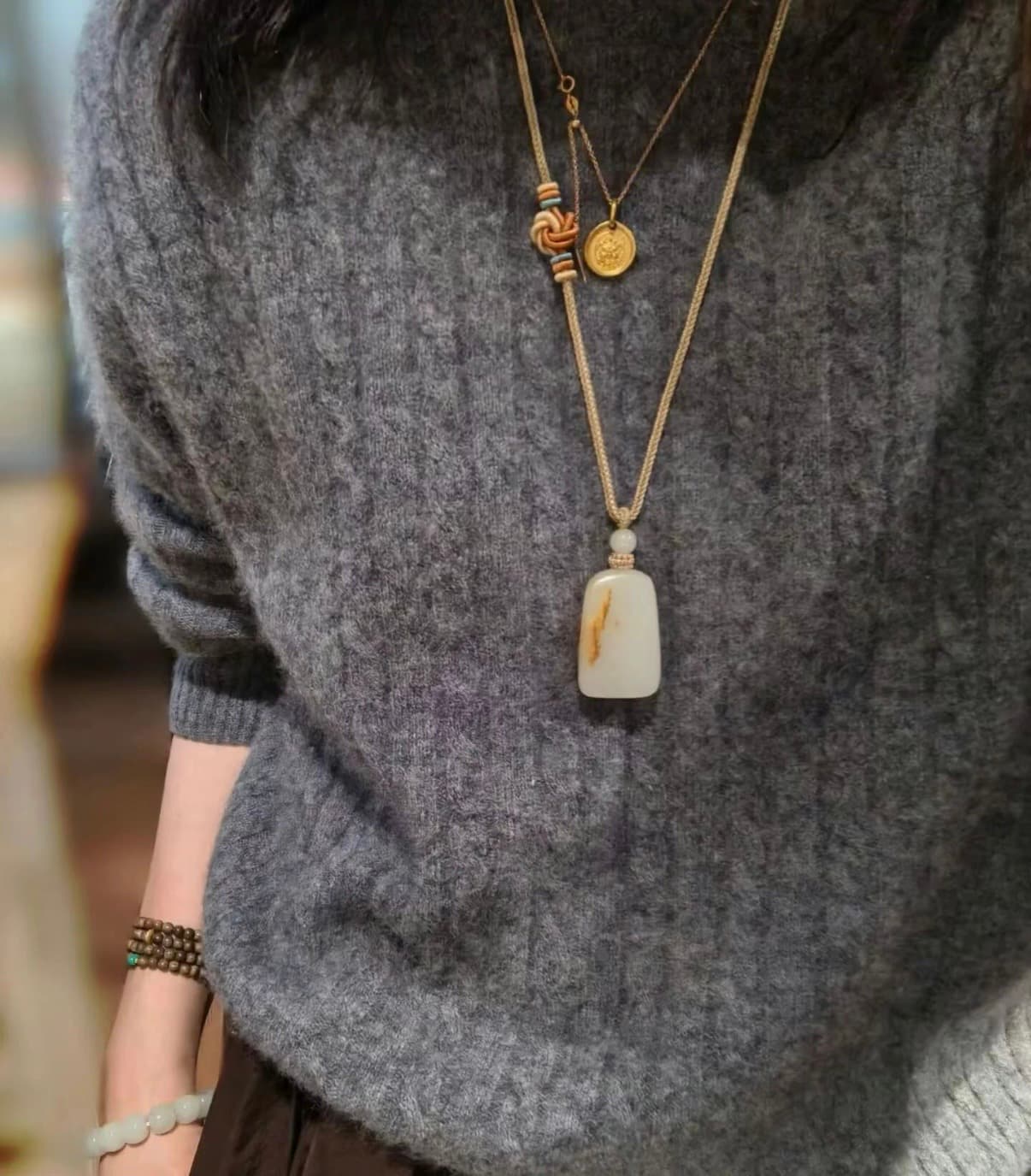 Natural Stone Pendant Necklace